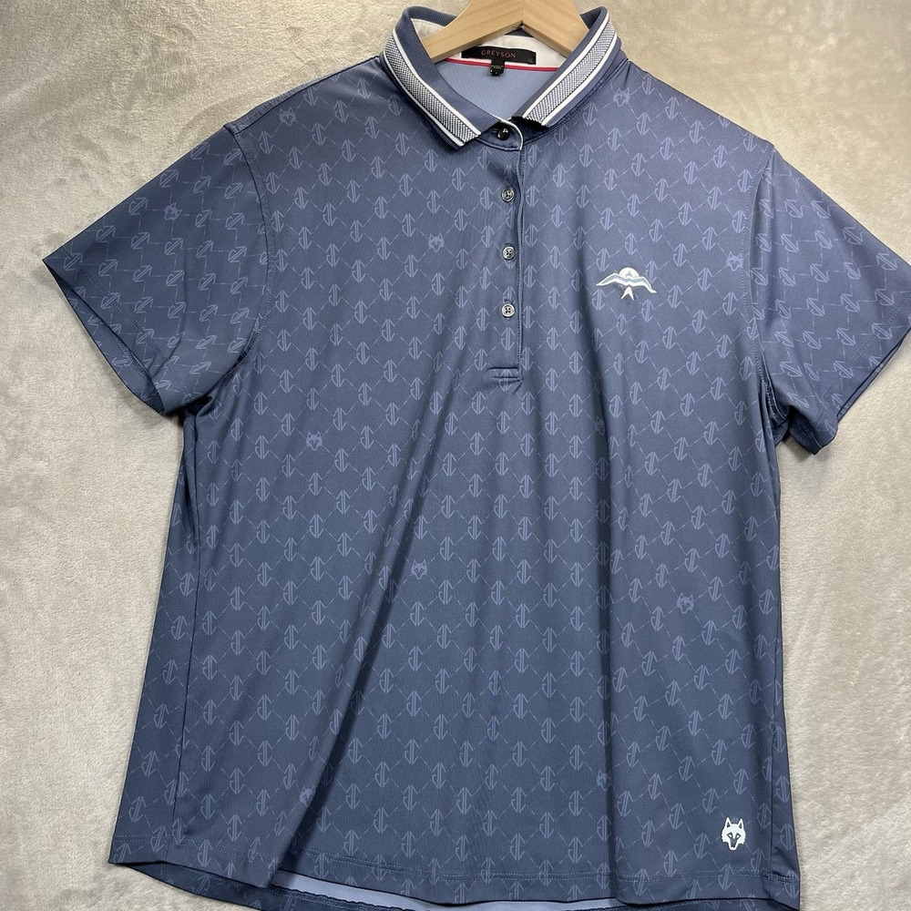 Greyson Wolf Links Scarlett Polo Womens XL Logo